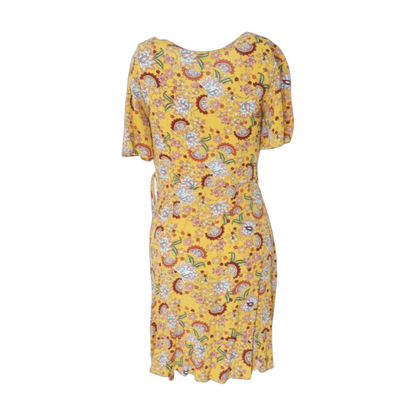 Mustard Floral Mini Dress
