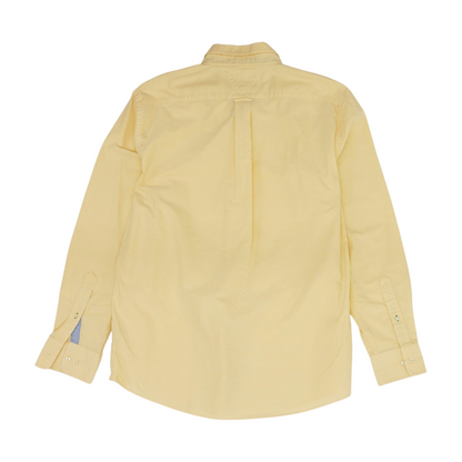 Yellow Solid Long Sleeve Button Down
