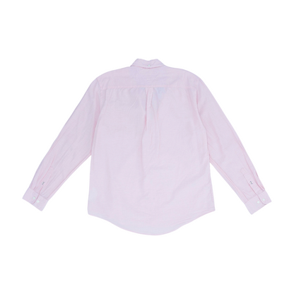 Pink Solid Long Sleeve Button Down