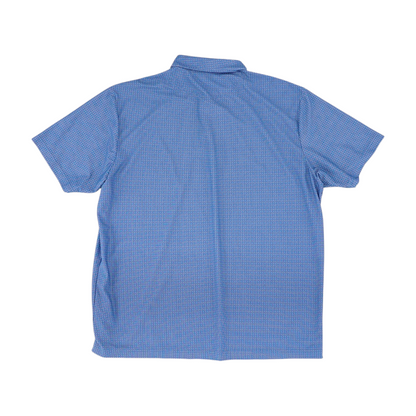 Blue Graphic Short Sleeve Polo
