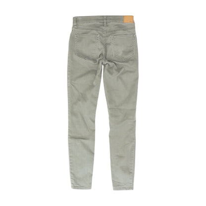Gray Solid Skinny Leg Jeans
