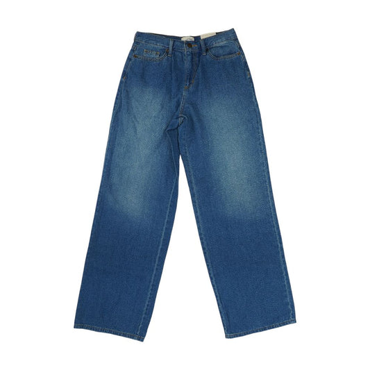 Blue High Rise Wide Leg Jeans