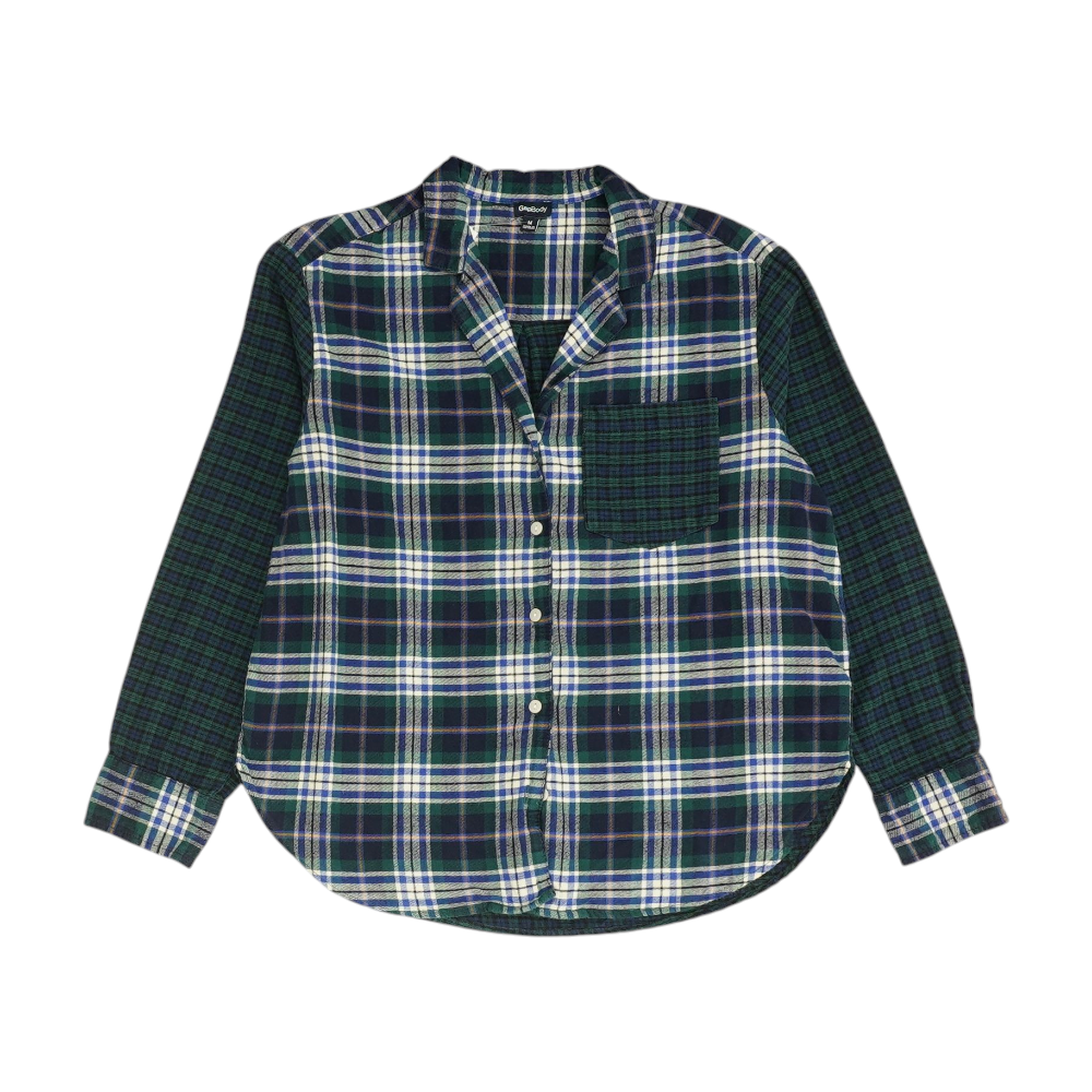 Green Plaid Button Down