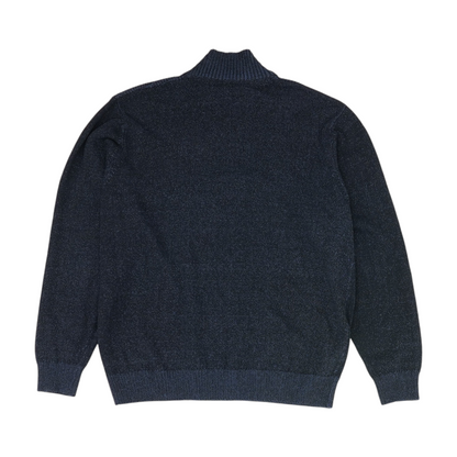 Blue Color Block 1/4 Zip Sweater