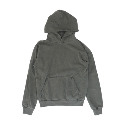 Gray Solid Hoodie Pullover