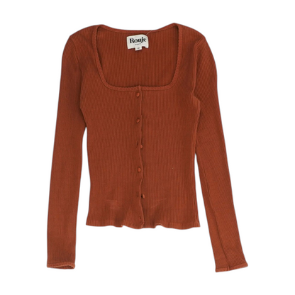 Rust Cardigan Sweater