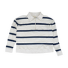 White Striped 1/4 Zip Pullover