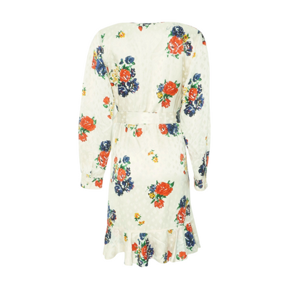 Ivory Floral Midi Dress