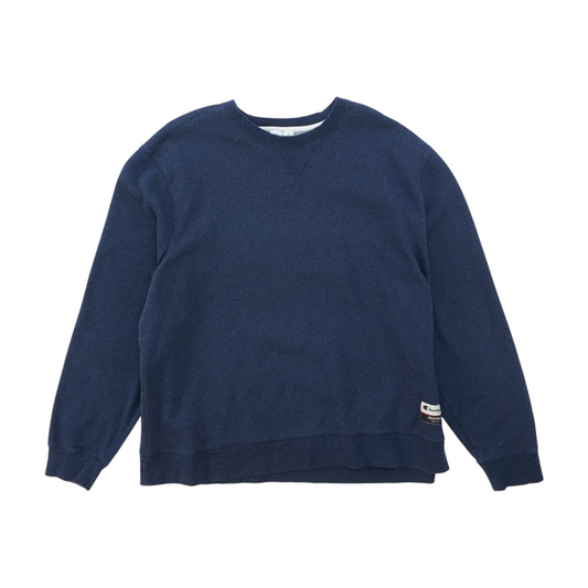 Navy Solid Sweatshirt Pullover