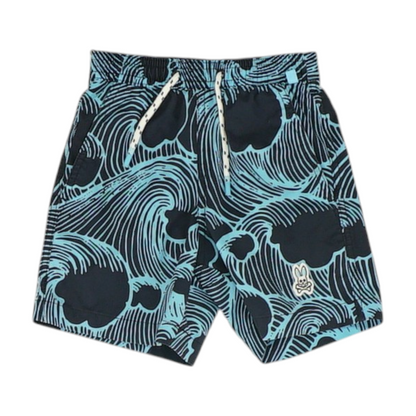 Black Print Swim Bottom