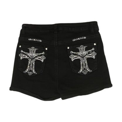 Black Denim Shorts