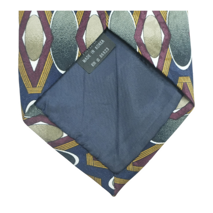 Vintage Navy Abstract Neck Tie