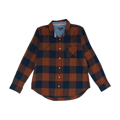 Navy Plaid Button Down