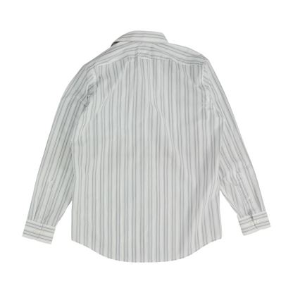 White Striped Long Sleeve Button Down