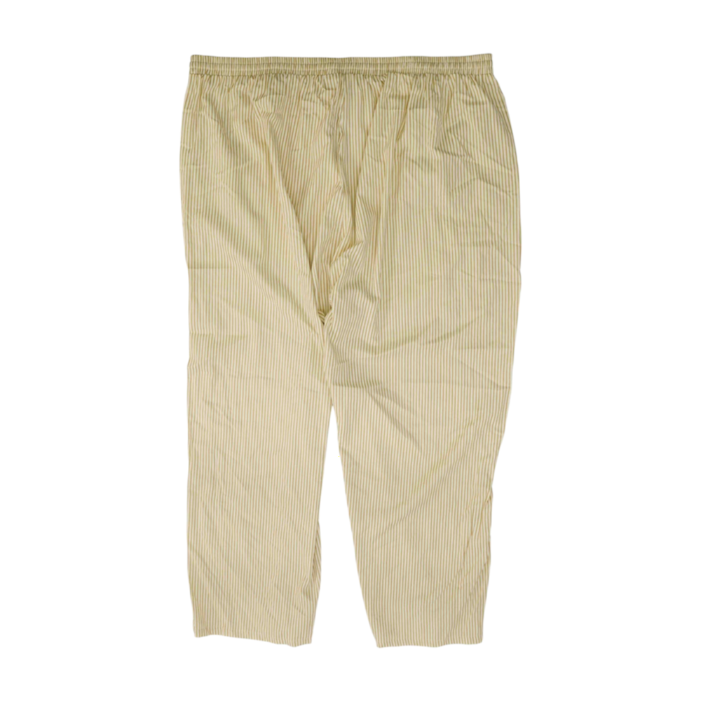 Beige Plus Size Striped Wide Leg Pants