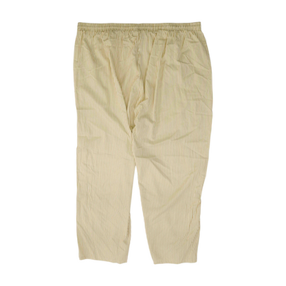 Beige Plus Size Striped Wide Leg Pants