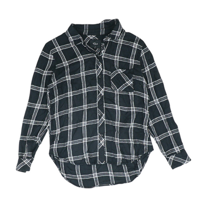 Black Plaid Button Down
