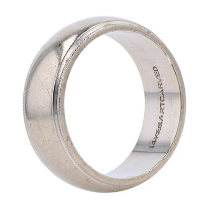 14K White Gold Band Ring