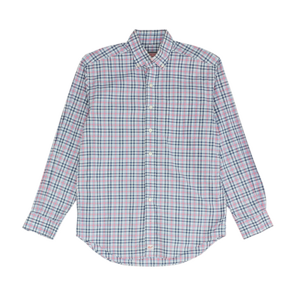 Blue Plaid Long Sleeve Button Down