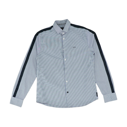 Blue Striped Long Sleeve Button Down