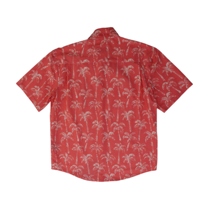 Pink Tropical Short Sleeve Button Down