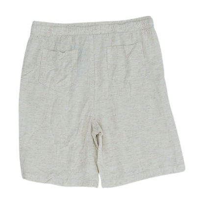 Beige Solid Active Shorts