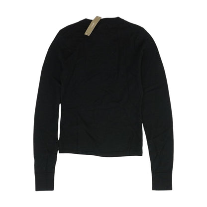 Black Crewneck Knit Top