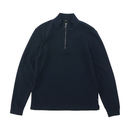 Navy Solid 1/4 Zip Pullover