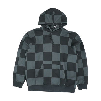 Gray Check Hoodie Pullover