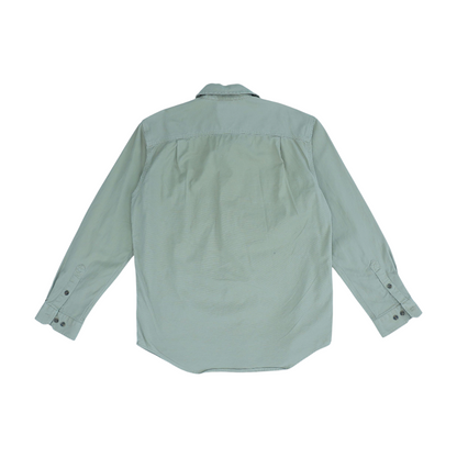 Khaki Solid Long Sleeve Button Down