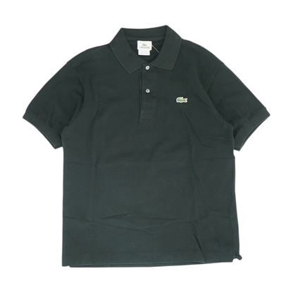 Black Solid Short Sleeve Polo