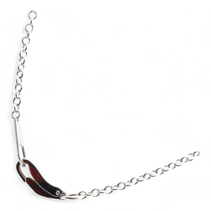 18K White Gold Bezel Set Heart Solitaire Diamond Pendant Necklace