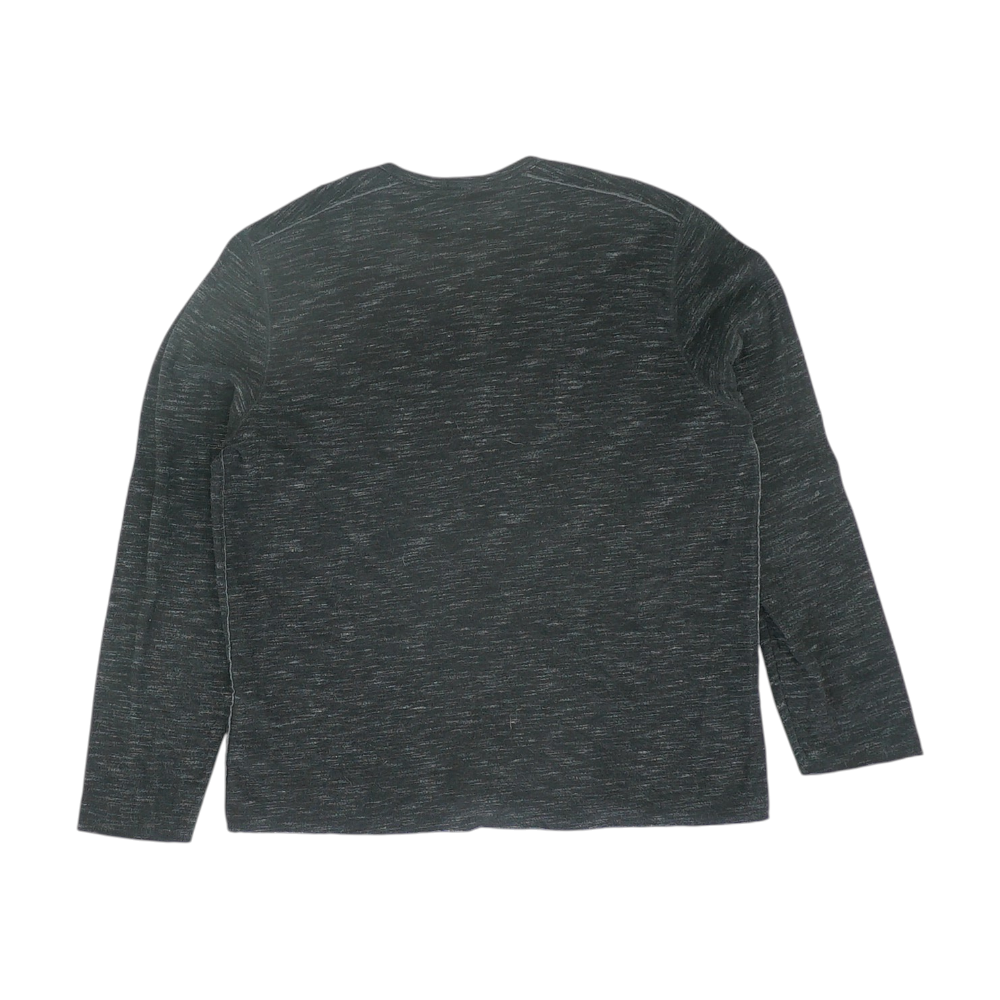 Black Solid Henley T-Shirt