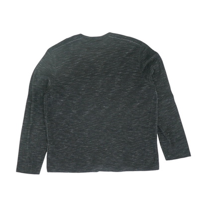 Black Solid Henley T-Shirt
