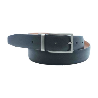 Black Reversible Faux Leather Belt