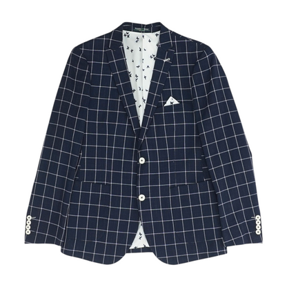 Paisley & Gray Navy Plaid Sport Coat – Image 1