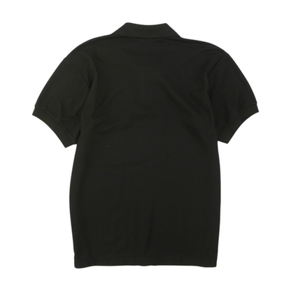 Black Solid Short Sleeve Polo