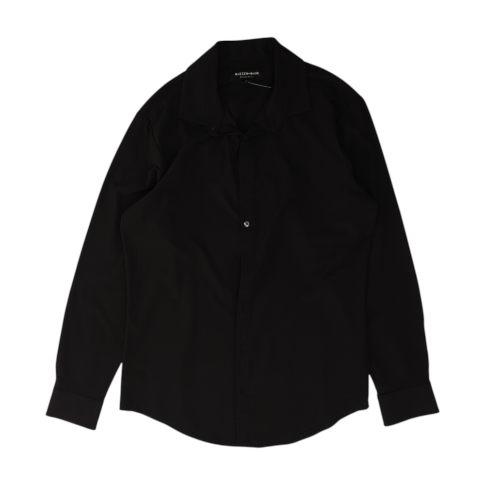 Mizzen & Main Black Solid Long Sleeve Button Down – Image 1