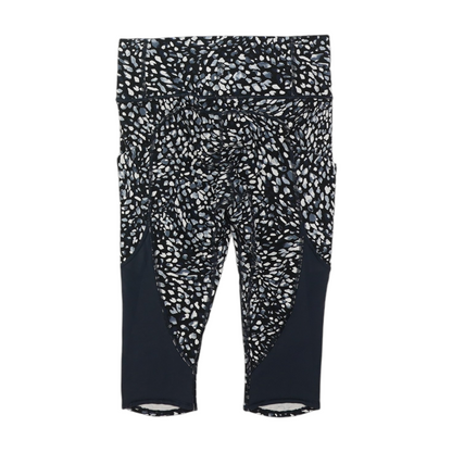 Black Abstract Active Leggings