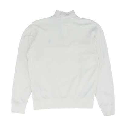 White Solid 1/4 Zip Pullover
