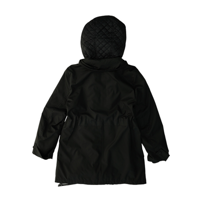 Black Solid Rain Coat