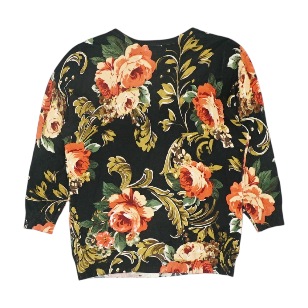 Multi Floral Cardigan Sweater