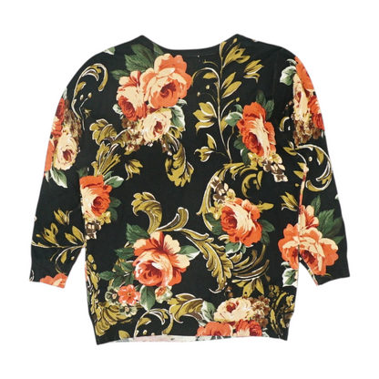 Multi Floral Cardigan Sweater