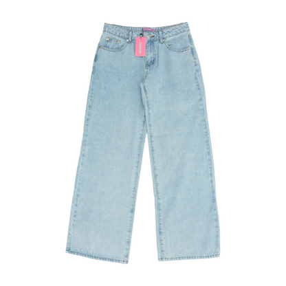Blue Wide Leg Jeans