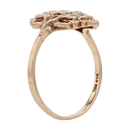 10K Two-Tone Gold Diamond Fashion Ring