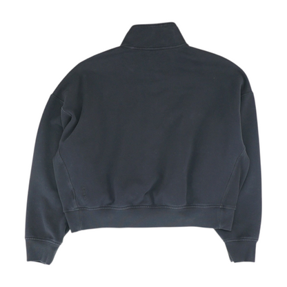 Black Solid 1/4 Zip Pullover