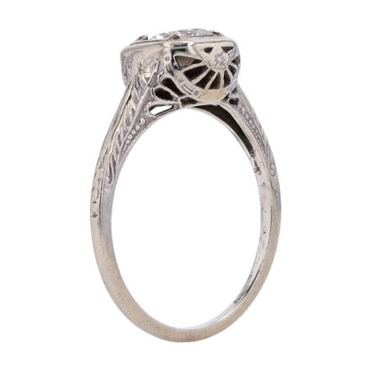 1/3 ctw 14K White Gold Moissonite Engagement Ring