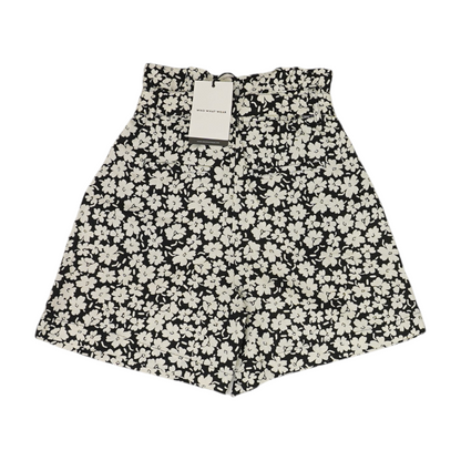 Black Floral Chino Shorts