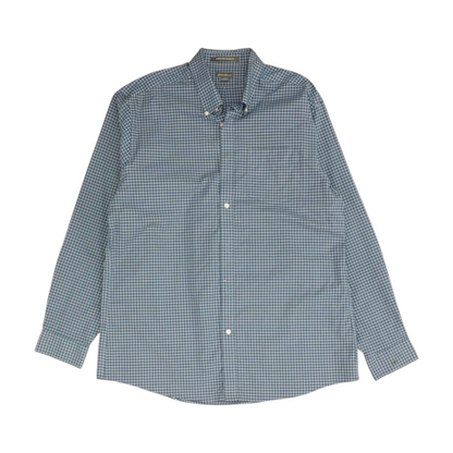 Blue Plaid Long Sleeve Button Down
