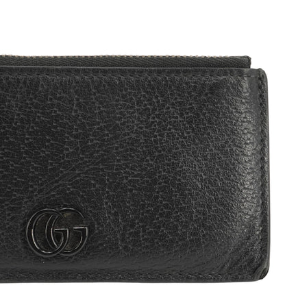 Black GG Marmont Zip Card Case